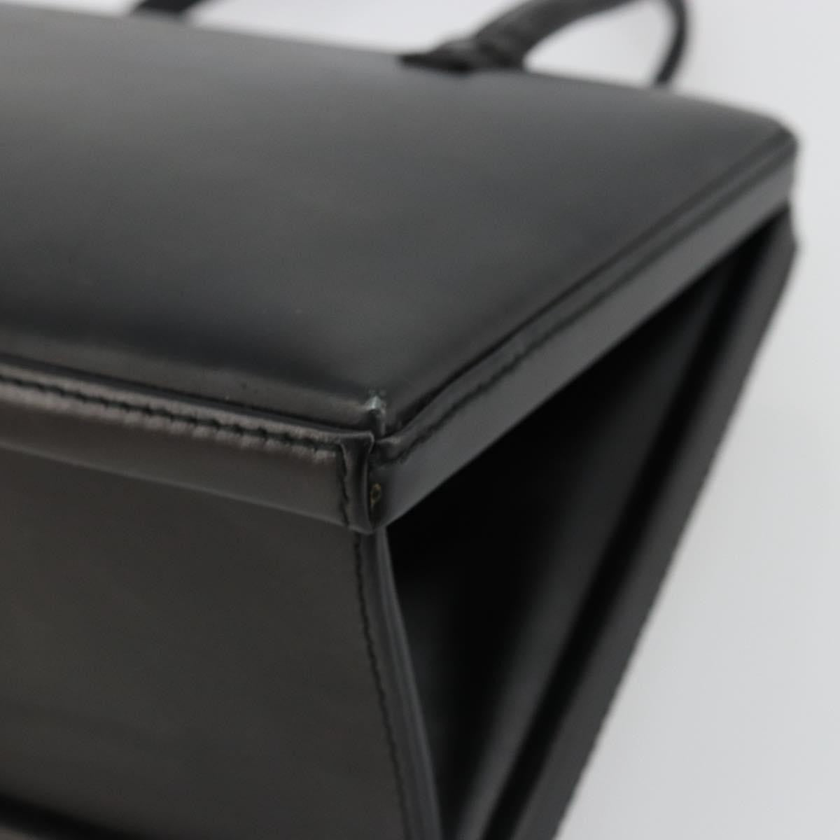 Loewe LOEWE Hand Bag Leather Black Gold Authentic bs34657