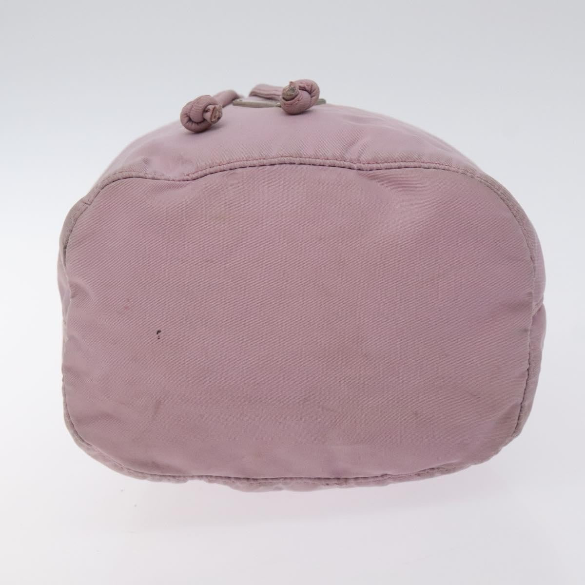 Prada PRADA Pouch Nylon Pink Silver Authentic 129576 Bag