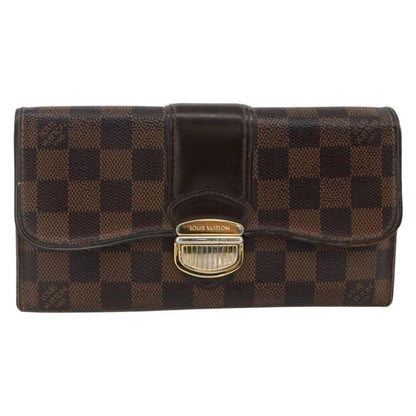 Louis Vuitton LOUIS VUITTON Damier Ebene Portefeuille Sistina Long Wallet N61747 Authentic bs34333 Bag