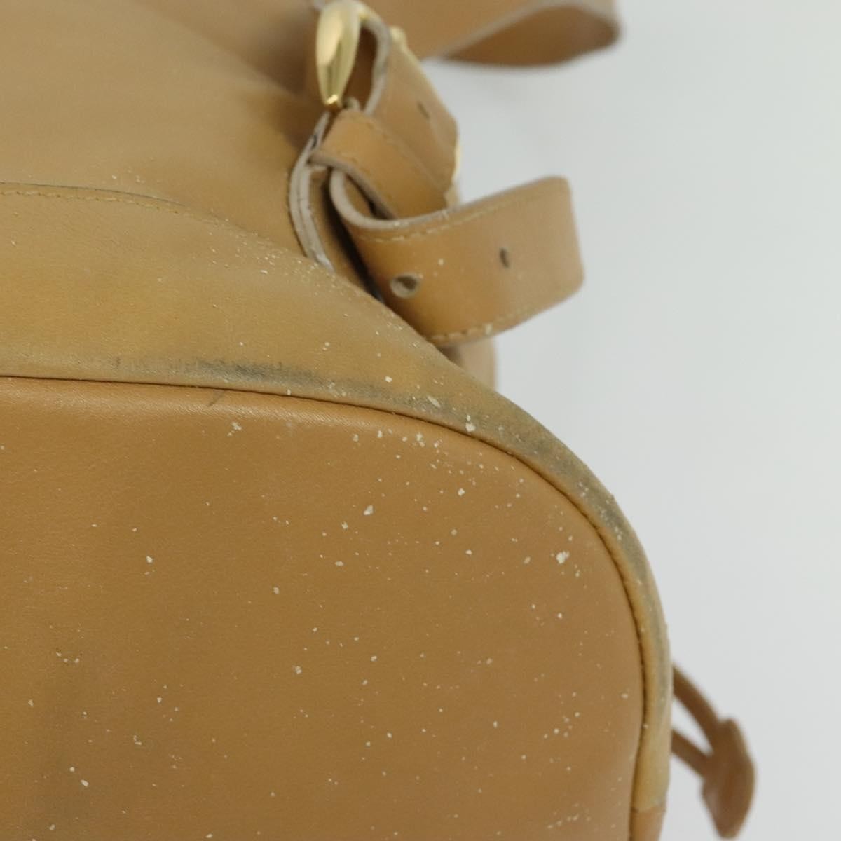 Gucci GUCCI Bamboo Backpack Leather Beige Gold 003 2855 0043 0 Authentic bs26085 Bag