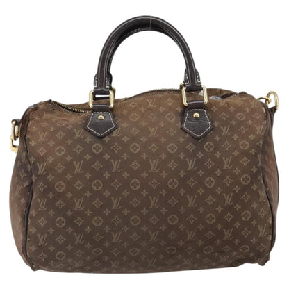 Louis Vuitton LOUIS VUITTON Mini Lin Speedy Bandouliere 30 Bag Brown M95224 Authentic BA9878
