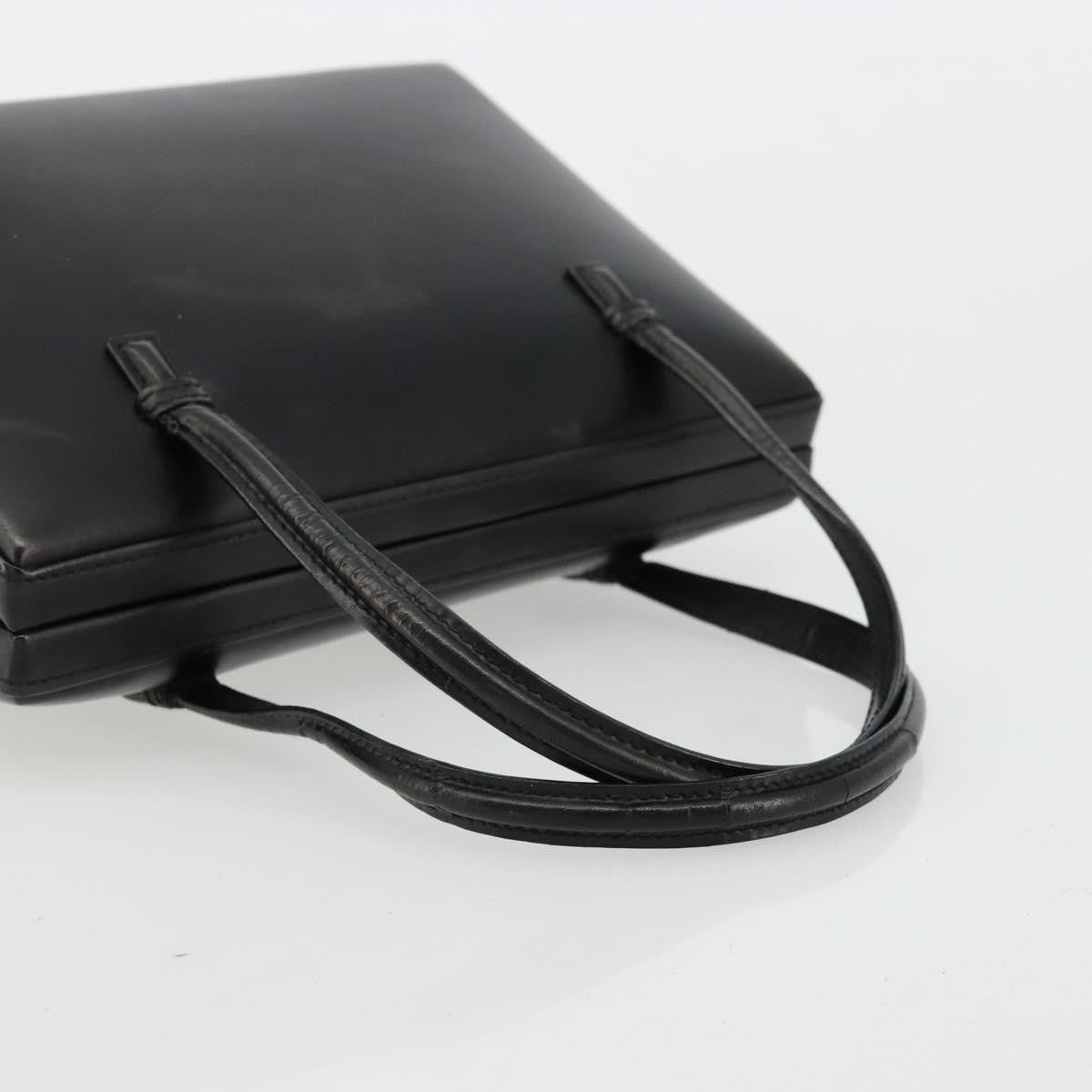 Loewe LOEWE Hand Bag Leather Black Gold Authentic bs34657