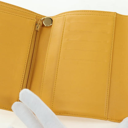 Chanel CHANEL Wallet Grained Calf Skin Yellow Gold CC Authentic 180395M Bag