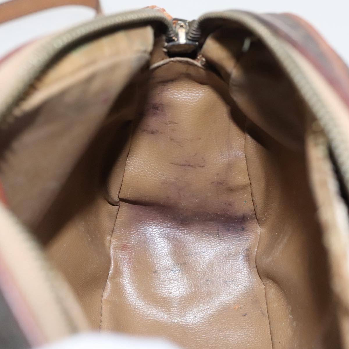 Celine CELINE Macadam Canvas Shoulder Bag PVC Leather Brown Gold Authentic bs19763
