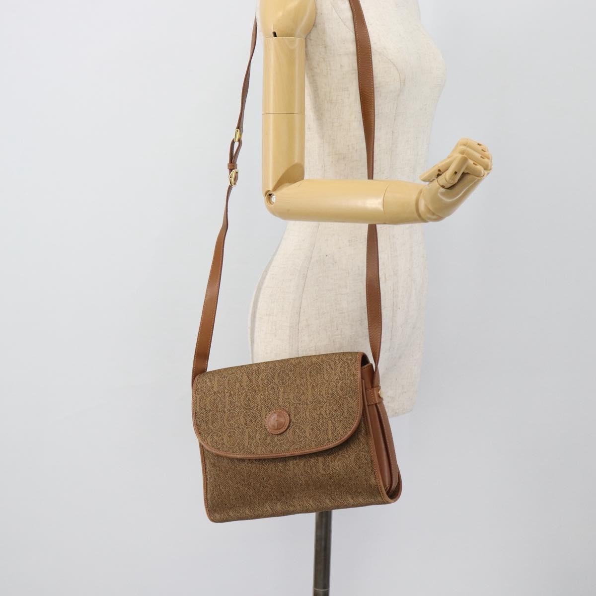 Gucci GUCCI Shoulder Bag Canvas Beige Gold 001 46 0712 Authentic 180722