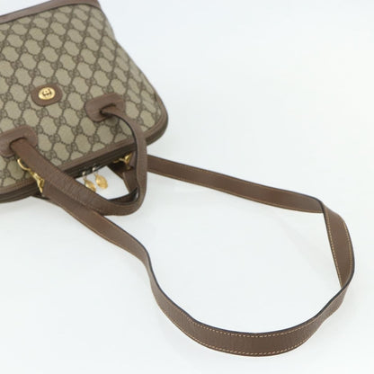 Gucci GUCCI GG Supreme Hand Bag PVC 2way Beige Gold Authentic 179199