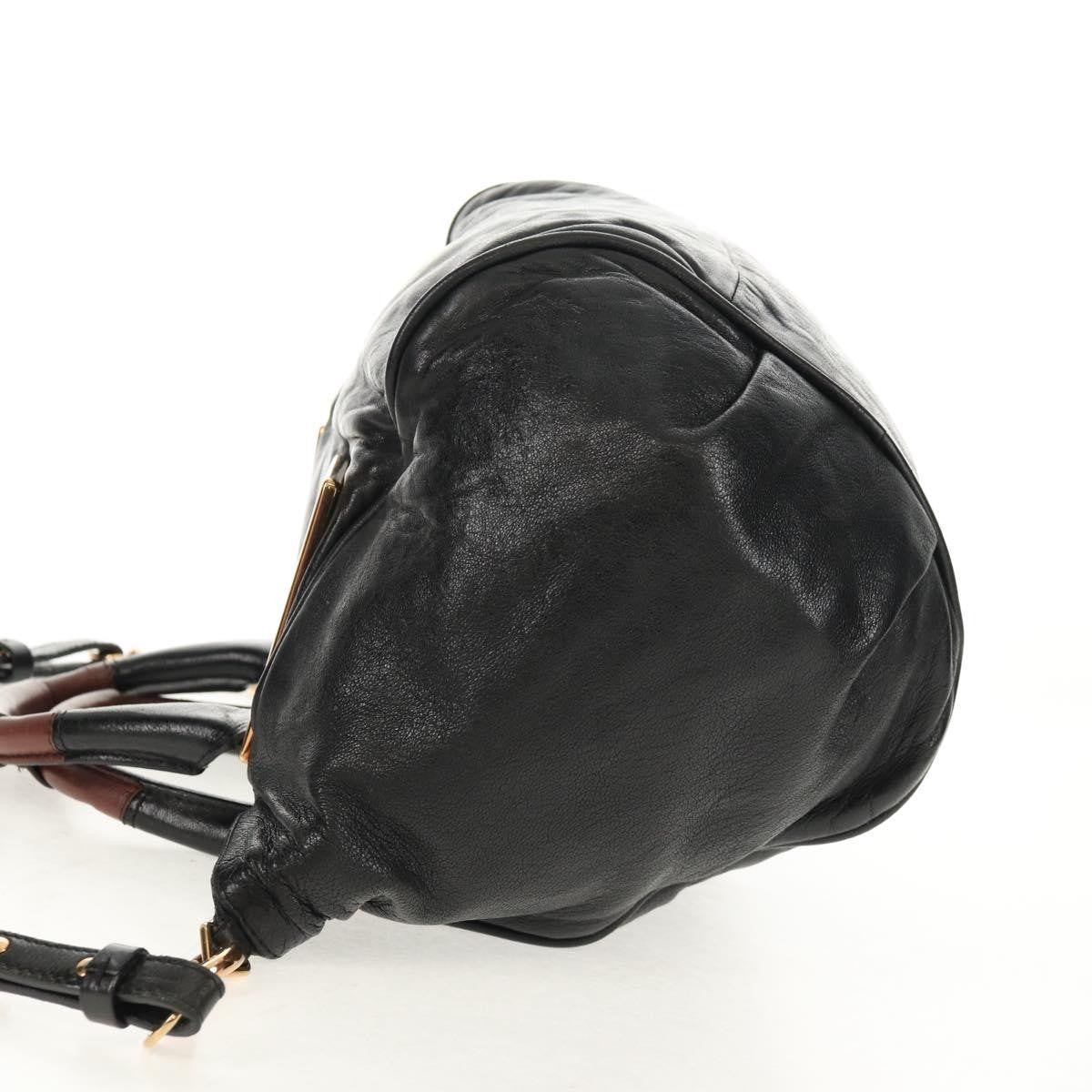 Chloé Chloé Chloe Etel Hand Bag Leather 2way Black Authentic BA6838