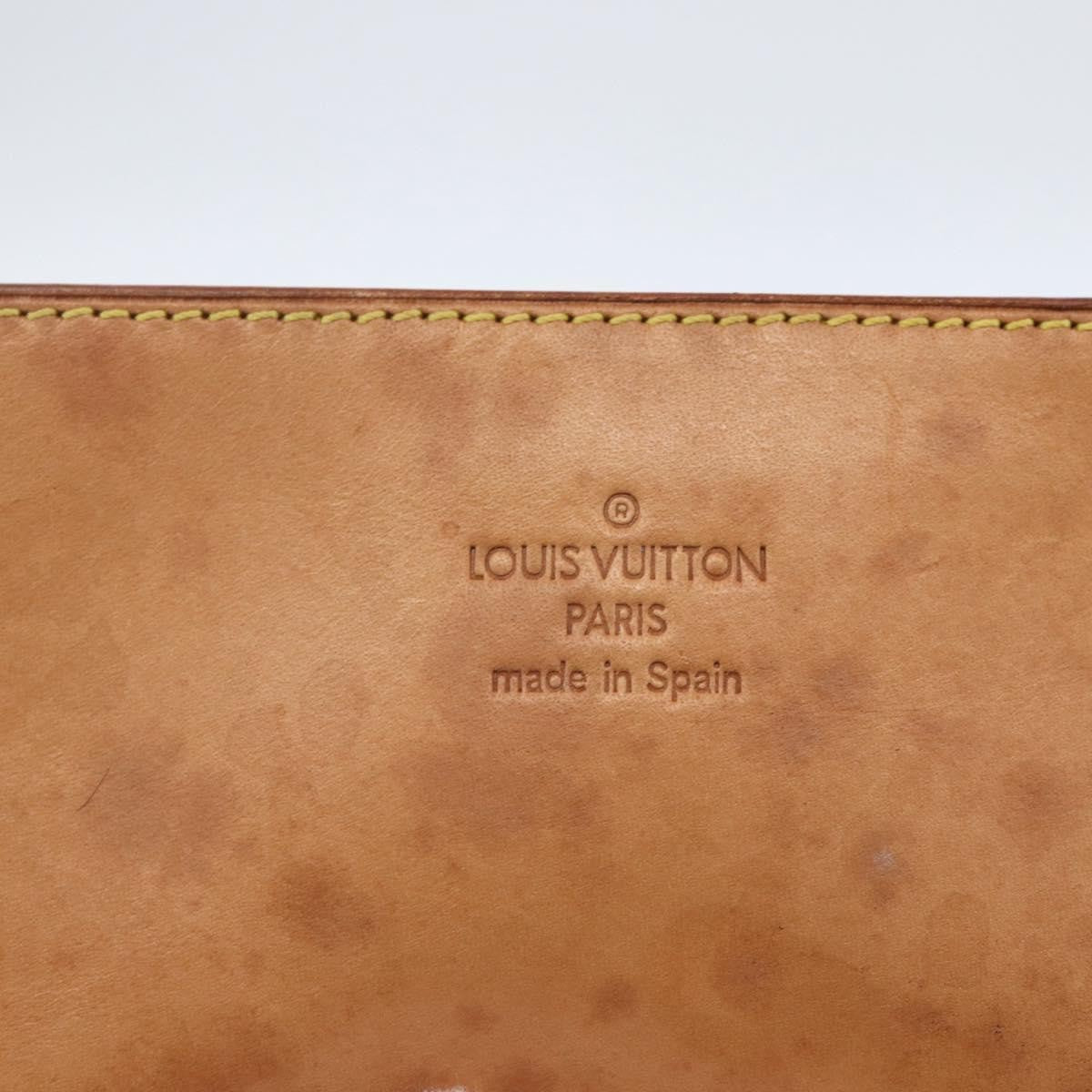 Louis Vuitton LOUIS VUITTON Nomad Cabas Amble PM Pouch Leather Beige M92502 LV Authentic 168227 Bag