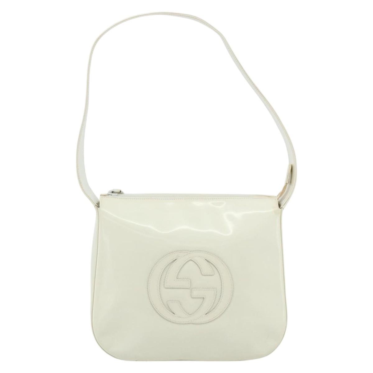 Gucci GUCCI Shoulder Bag Enamel White 001 1364 1703 Authentic ti3860