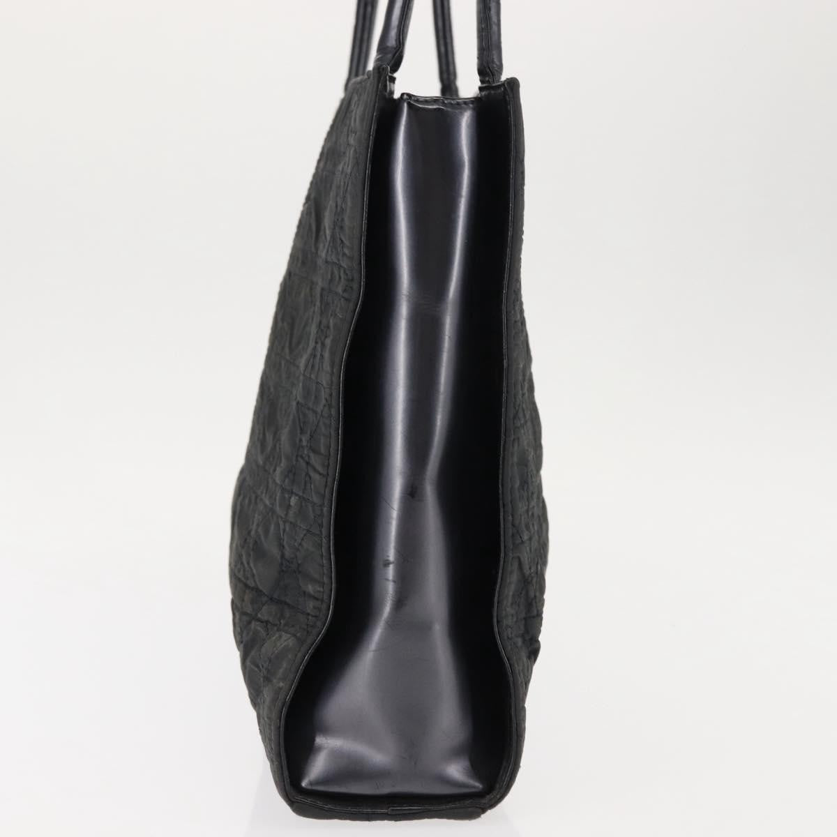 Dior Christian Dior Canage Shoulder Bag Nylon Black Silver Authentic 144646
