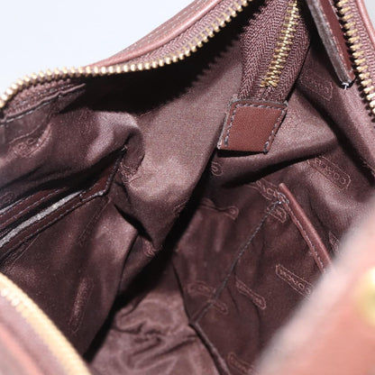 Coach Coach Shoulder Bag Leather Brown Gold Authentic 172666