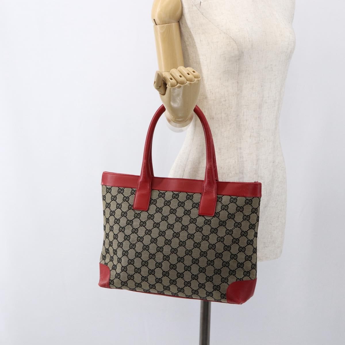Gucci GUCCI GG Canvas Tote Bag Navy 002 1119 Authentic ep13408