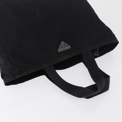 Prada PRADA Tote Bag Nylon Black Silver Authentic bs29615