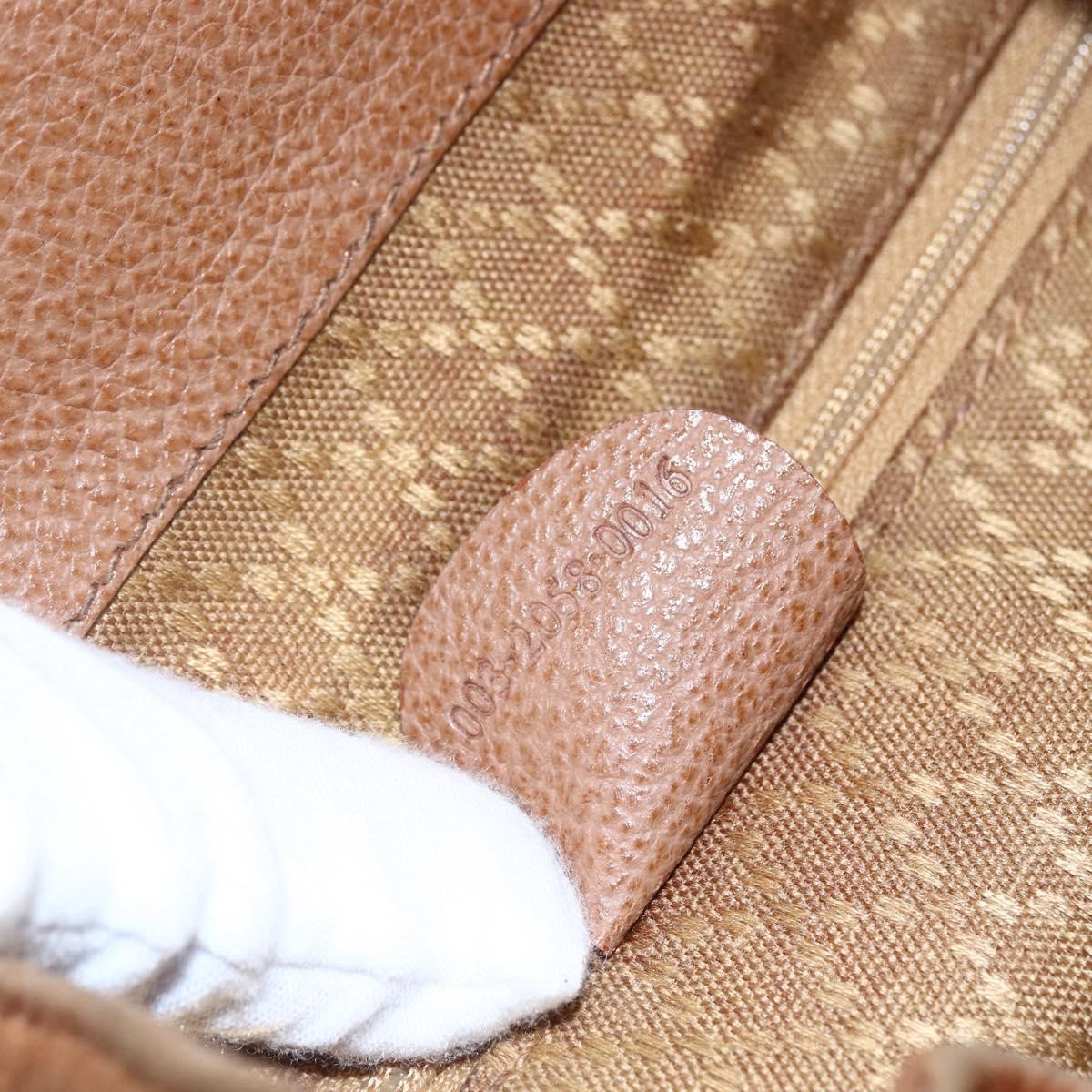 Gucci GUCCI Bamboo Backpack Suede Brown Gold 003 2058 0016 Authentic 148819 Bag