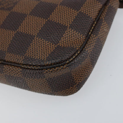 Louis Vuitton LOUIS VUITTON Damier Ebene Mini Pochette Accessoires Pouch N58009 LV Authentic 156078 Bag