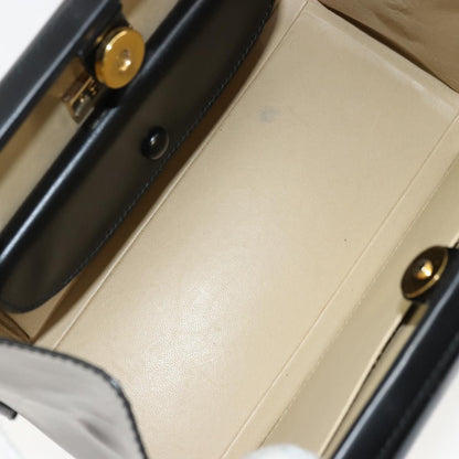 Loewe LOEWE Hand Bag Leather Black Gold Authentic bs34657