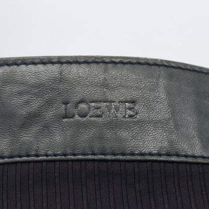Loewe LOEWE Shoulder Bag Nylon Navy Gold Authentic 159401