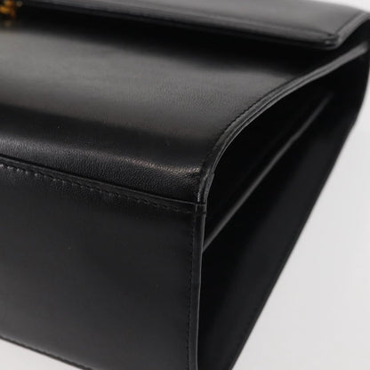 Givenchy GIVENCHY Hand Bag Leather Black Gold Authentic BA6452