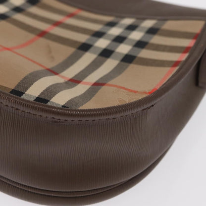 Burberrys Burberrys Nova Check Shoulder Bag Canvas Beige Gold Authentic ep13205