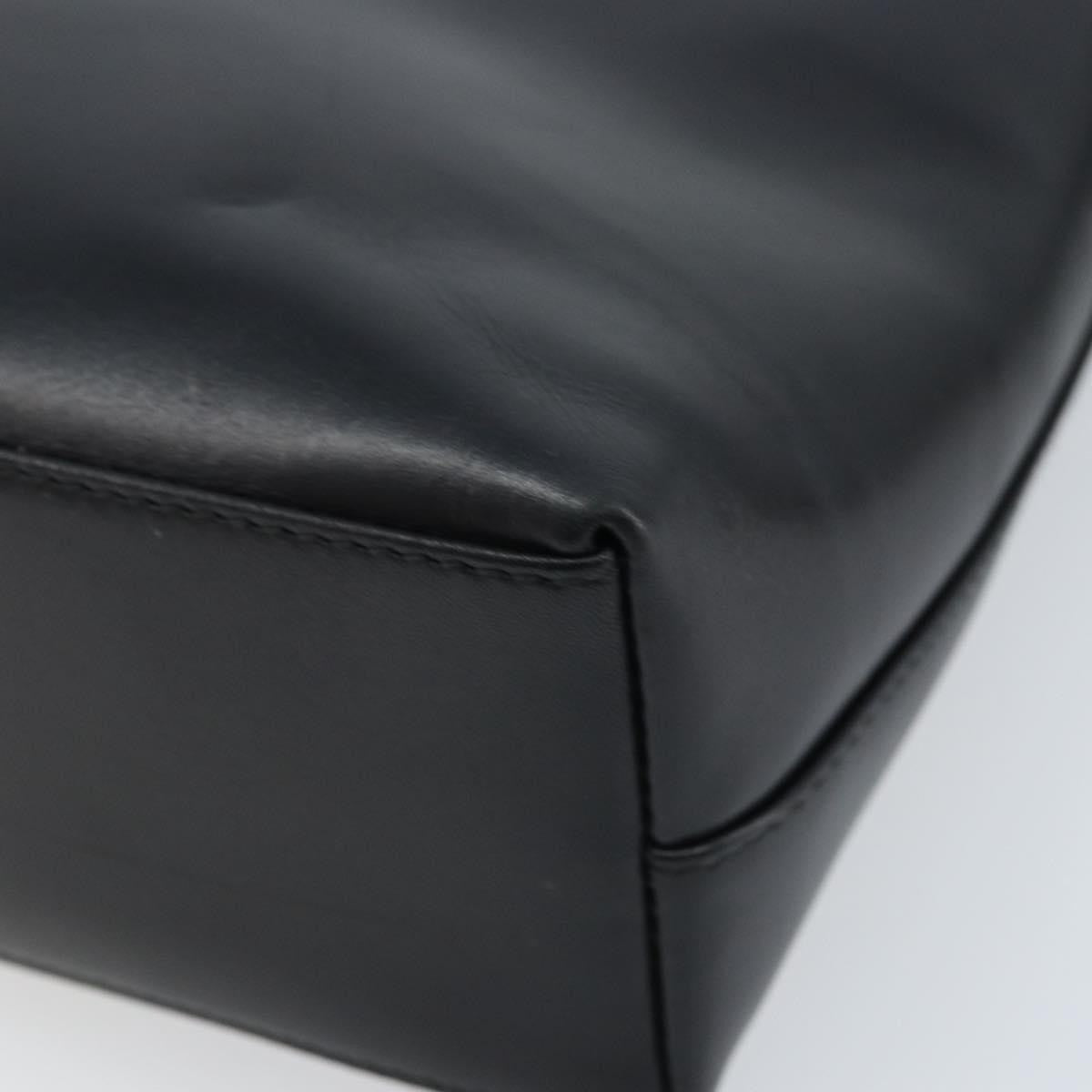 Gucci GUCCI Shoulder Bag Leather Black Gold 001 1998 1785 Authentic 173859