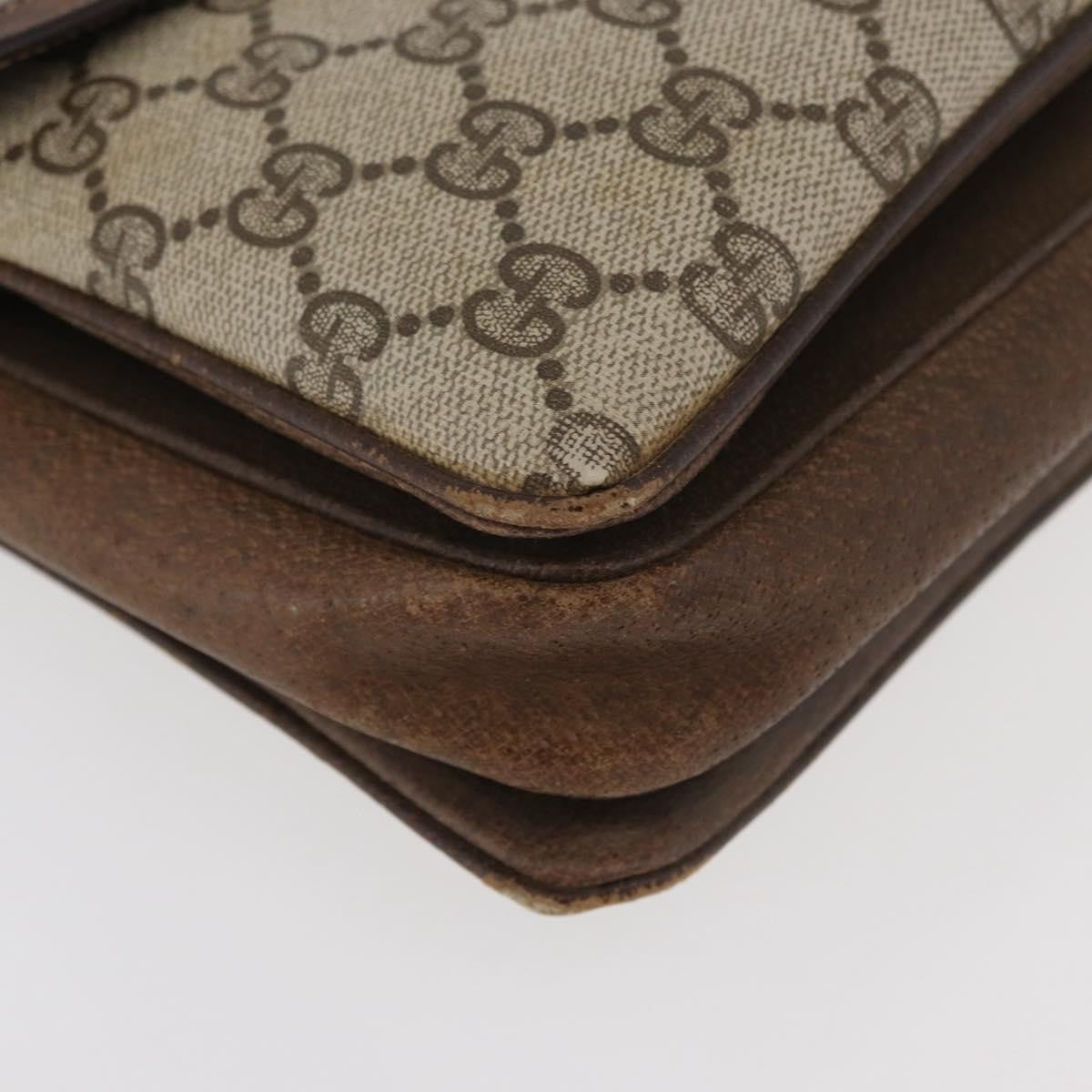 Gucci GUCCI GG Supreme Shoulder Bag PVC Beige Gold 001 16 4084 Authentic hk2993