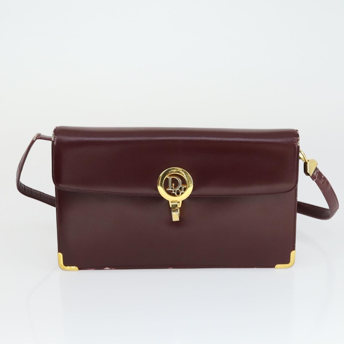 Cartier CARTIER Dior Shoulder Bag Leather 3 Set Bordeaux Authentic 165146