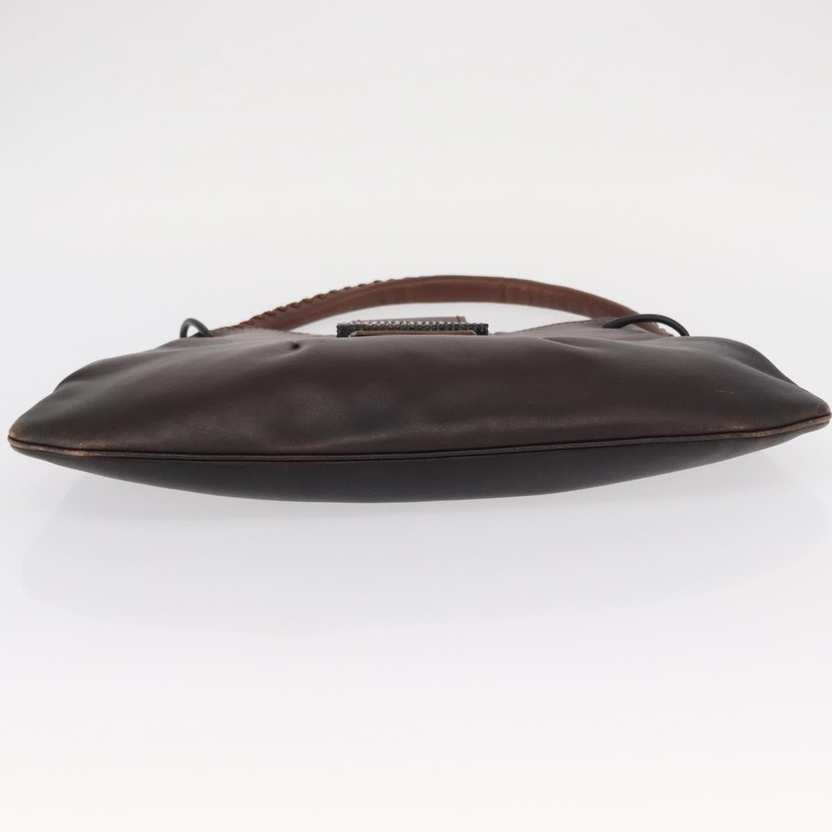 Gucci GUCCI Shoulder Bag Leather Brown 105374 Authentic 156795