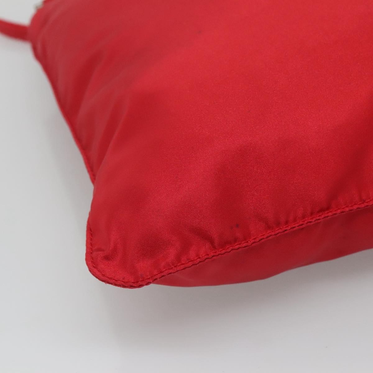 Prada PRADA Shoulder Bag Nylon Red Silver Authentic 101081