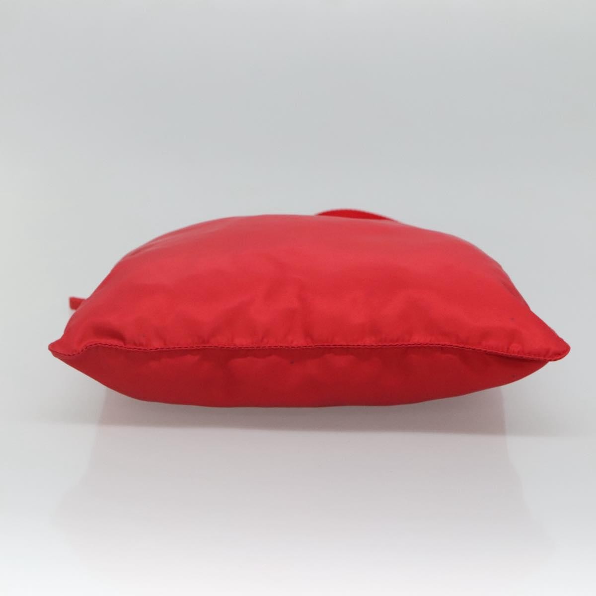 Prada PRADA Shoulder Bag Nylon Red Silver Authentic 101081