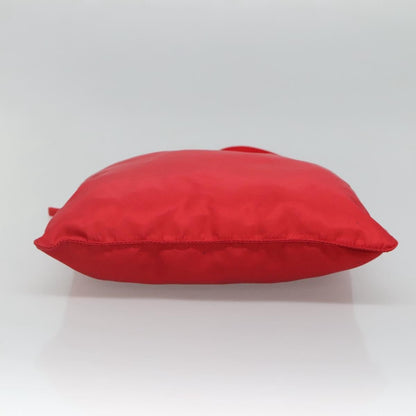 Prada PRADA Shoulder Bag Nylon Red Silver Authentic 101081
