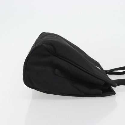 Prada PRADA Hand Bag Nylon Black Silver Authentic 175692