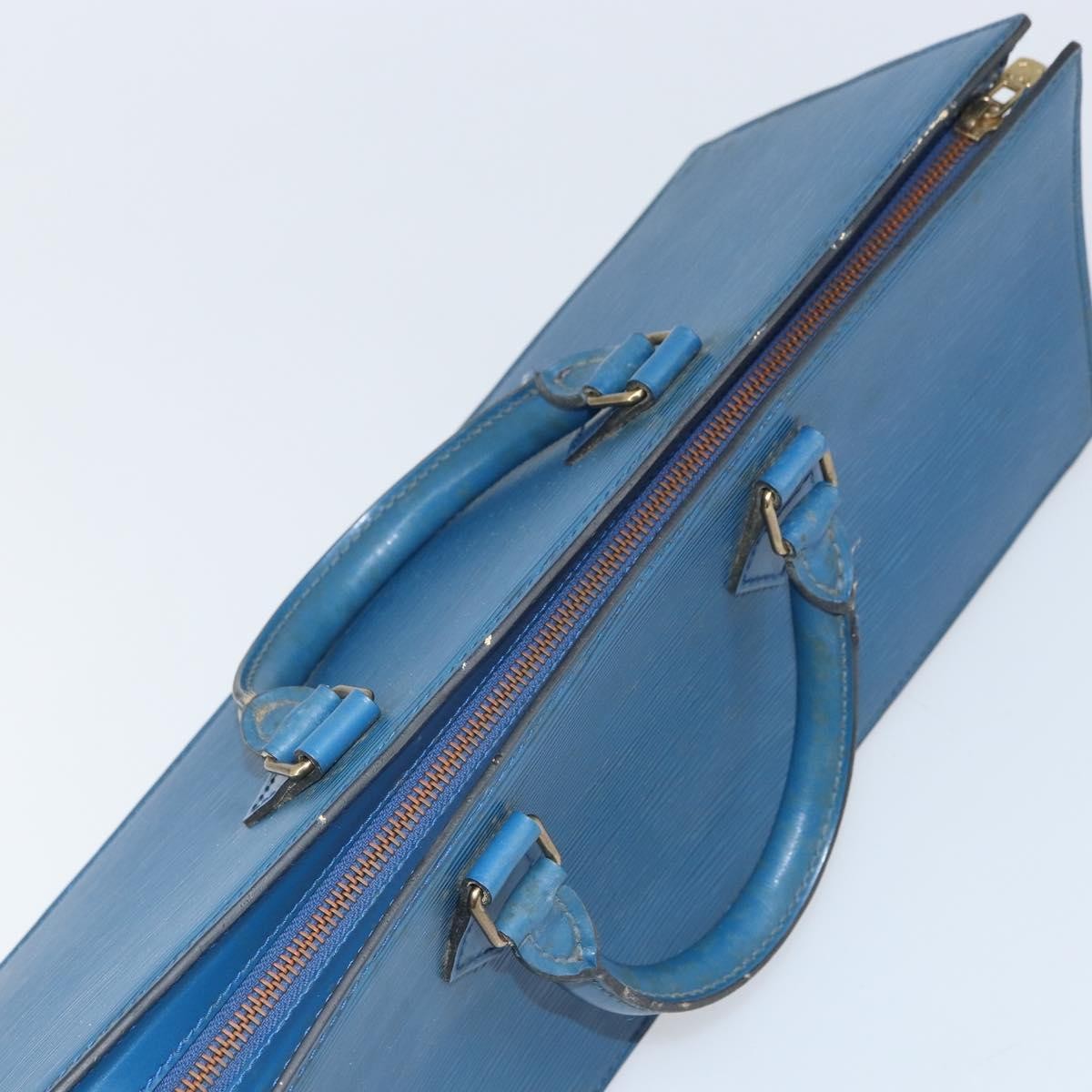 Louis Vuitton LOUIS VUITTON Epi Sac Triangle Hand Bag Blue M52095 LV Authentic 164160
