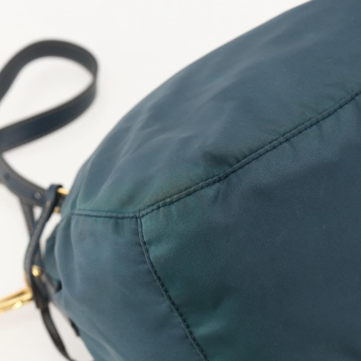 Prada PRADA Shoulder Bag Nylon Green Gold Authentic YKZ1088