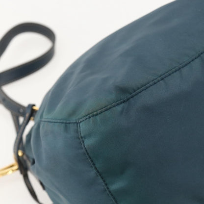 Prada PRADA Shoulder Bag Nylon Green Gold Authentic YKZ1088