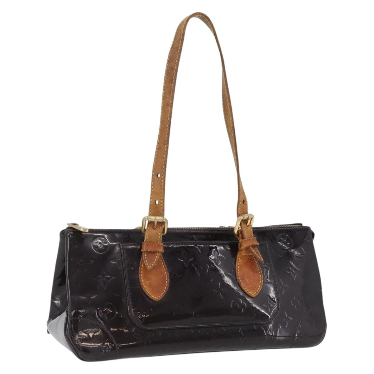 Louis Vuitton LOUIS VUITTON Monogram Vernis Rosewood Avenue Bag Amarante M93510 Authentic AMZ365