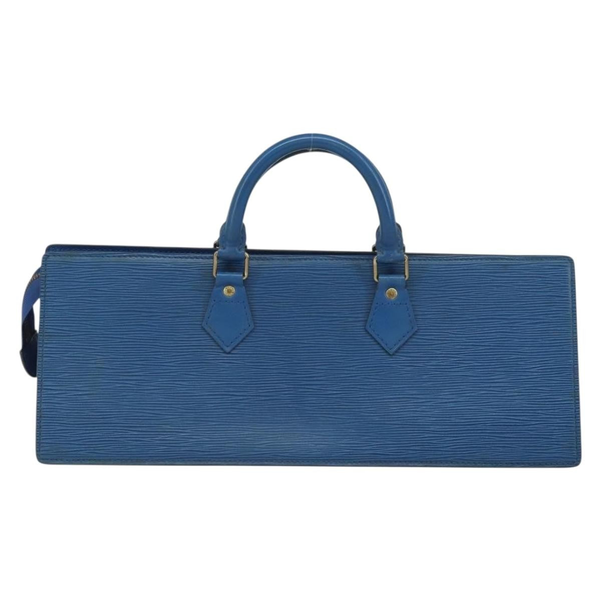 Louis Vuitton LOUIS VUITTON Epi Sac Triangle Hand Bag Blue M52095 LV Authentic 164160