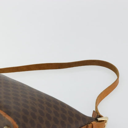 Celine CELINE Macadam Canvas Shoulder Bag PVC Leather Brown Gold Authentic bs34810