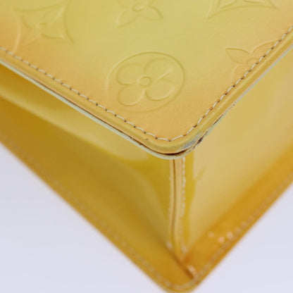 Louis Vuitton LOUIS VUITTON Monogram Vernis Spring Street Bag Lime Yellow M91068 Authentic 86715