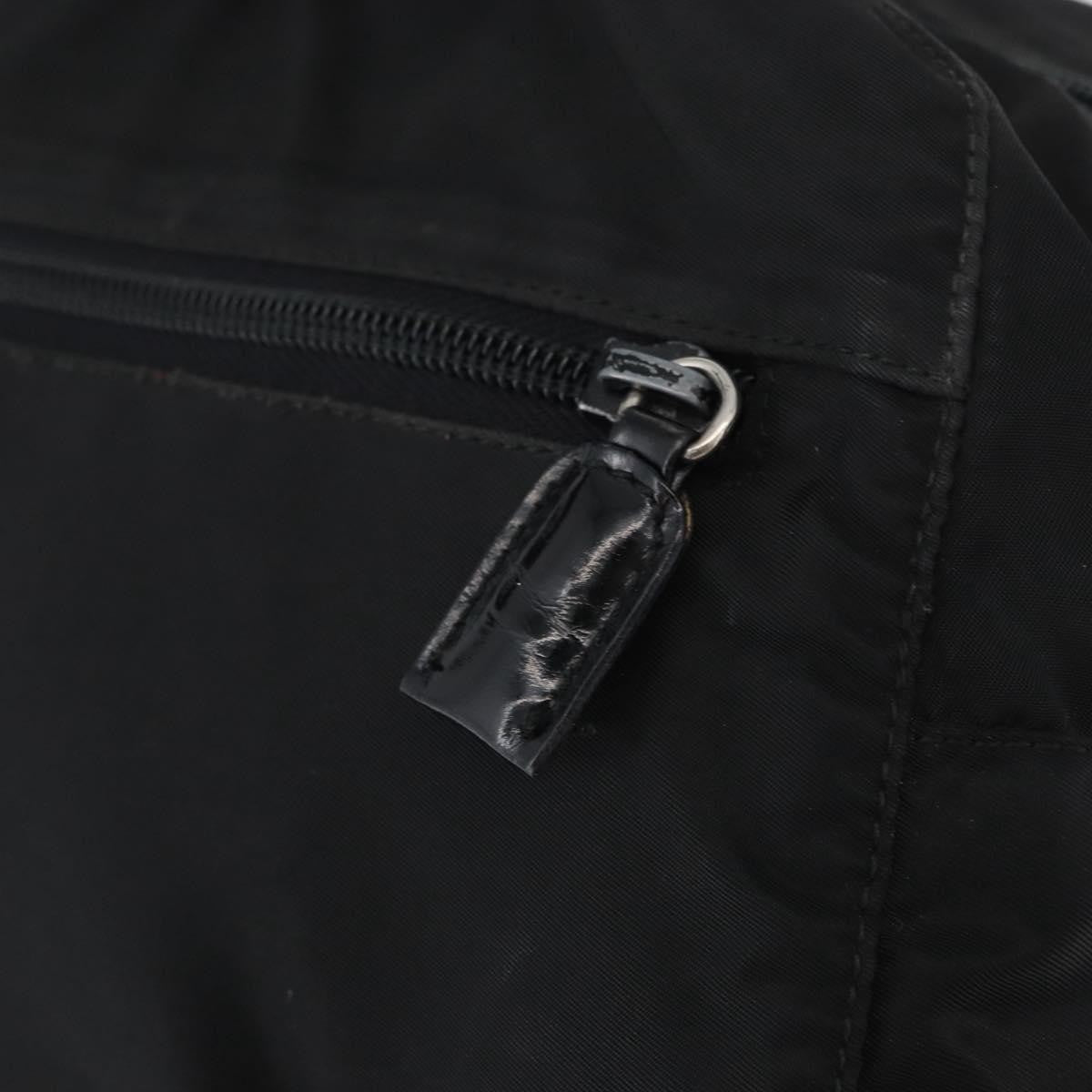 Prada PRADA Hand Bag Nylon Black Silver Authentic bs35154