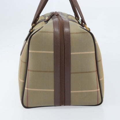 Burberrys Burberrys Nova Check Boston Bag Canvas Beige Gold Authentic ep13303