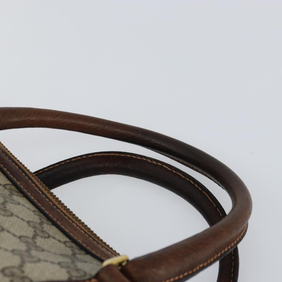 Gucci GUCCI GG Supreme Boston Bag PVC Old Gucci Beige Gold Authentic 158499