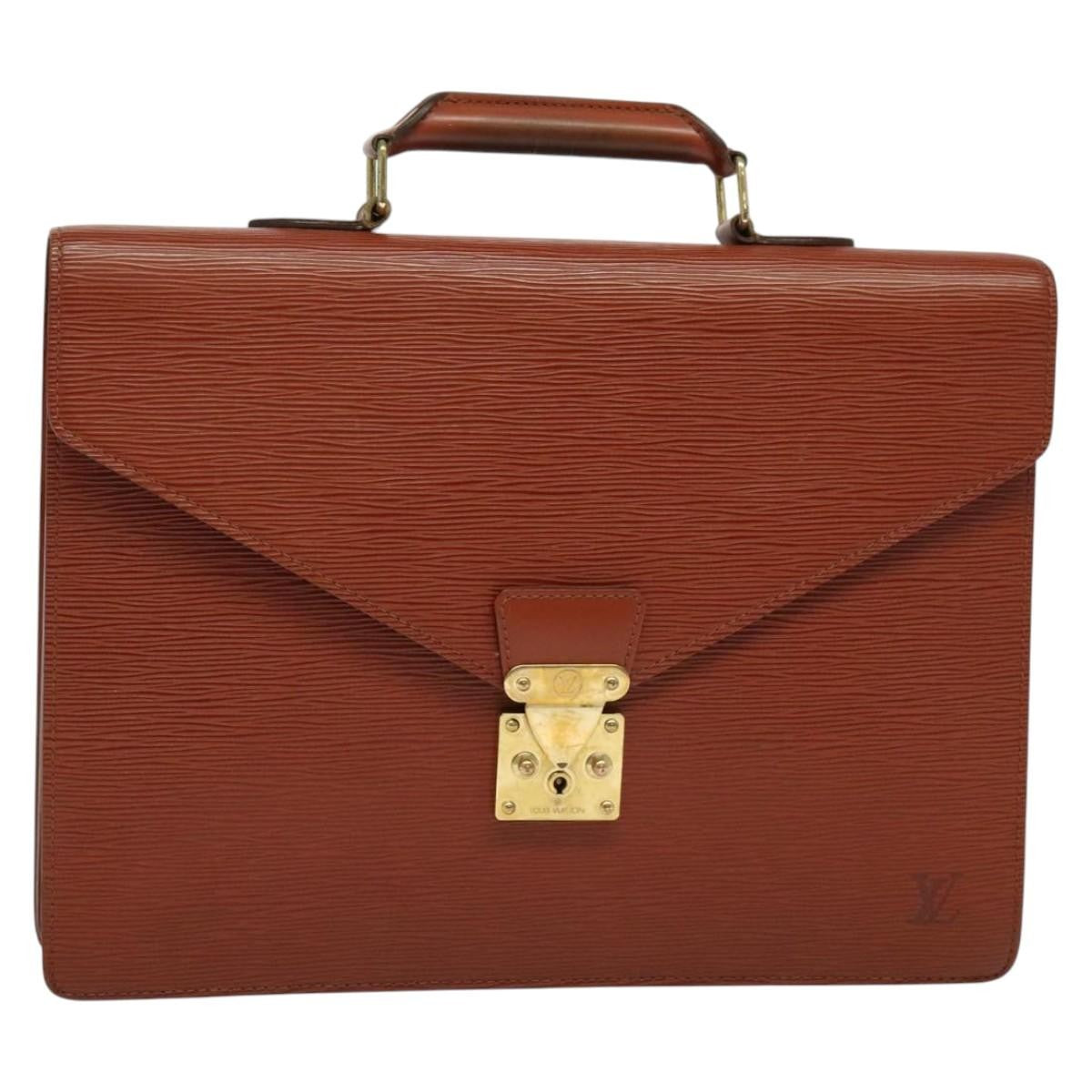 Louis Vuitton LOUIS VUITTON Epi Serviette Conseiller Briefcase Brown M54423 LV Authentic BA4610 Bag