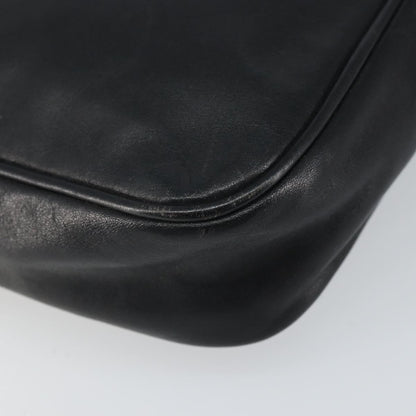 Loewe LOEWE Anagram Shoulder Bag Leather Black Gold Authentic 162165