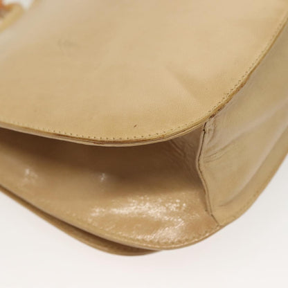 Prada PRADA Chain Shoulder Bag Leather Beige Authentic 141913