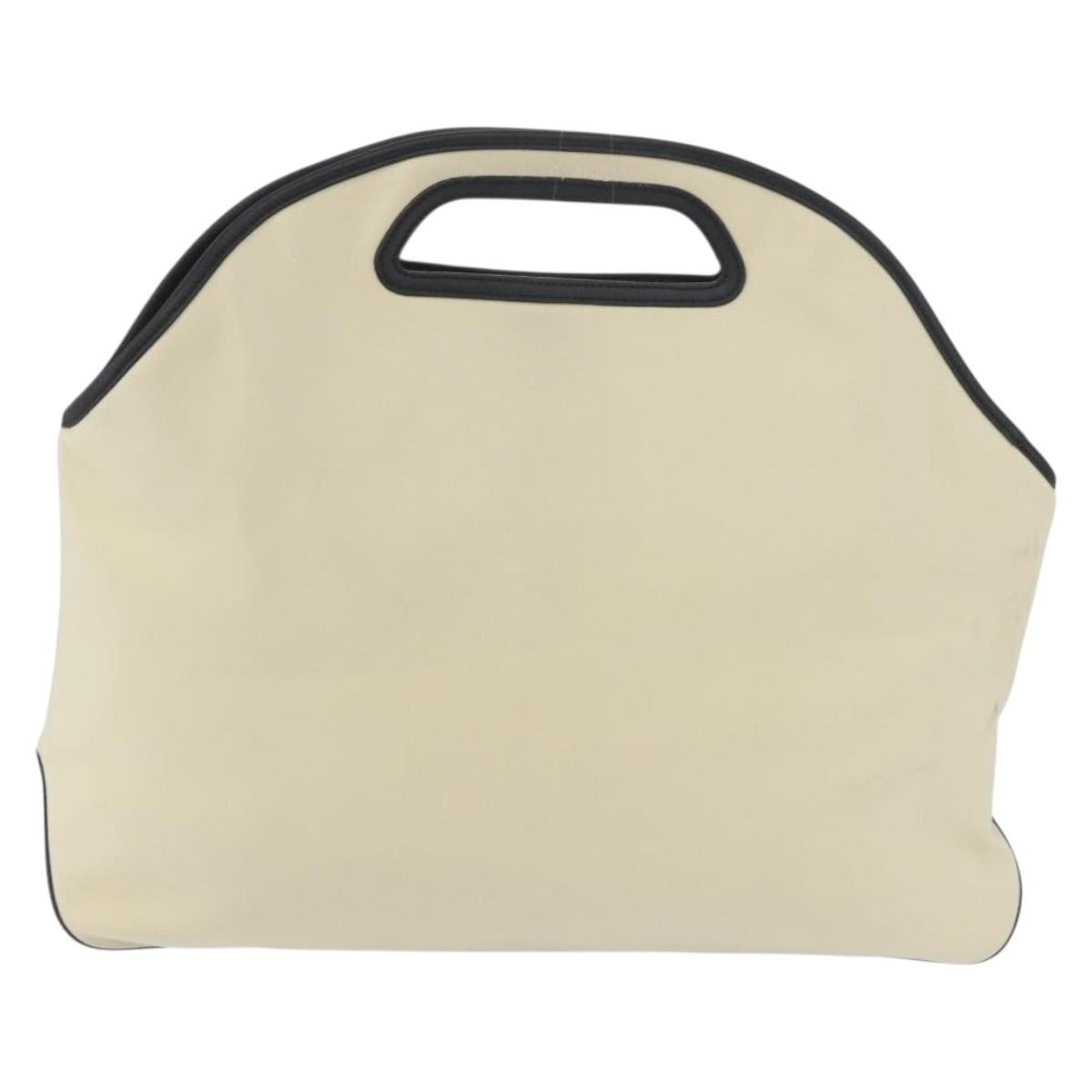 Loewe LOEWE Hand Bag Canvas Leather Beige Gold Authentic 174611