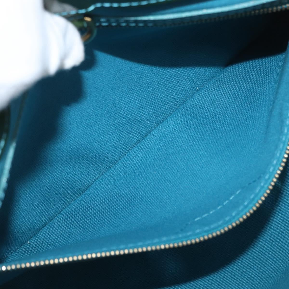 Louis Vuitton LOUIS VUITTON Monogram Vernis Wilshire PM Bag Blue Lagon M91724 LV Authentic bs33564