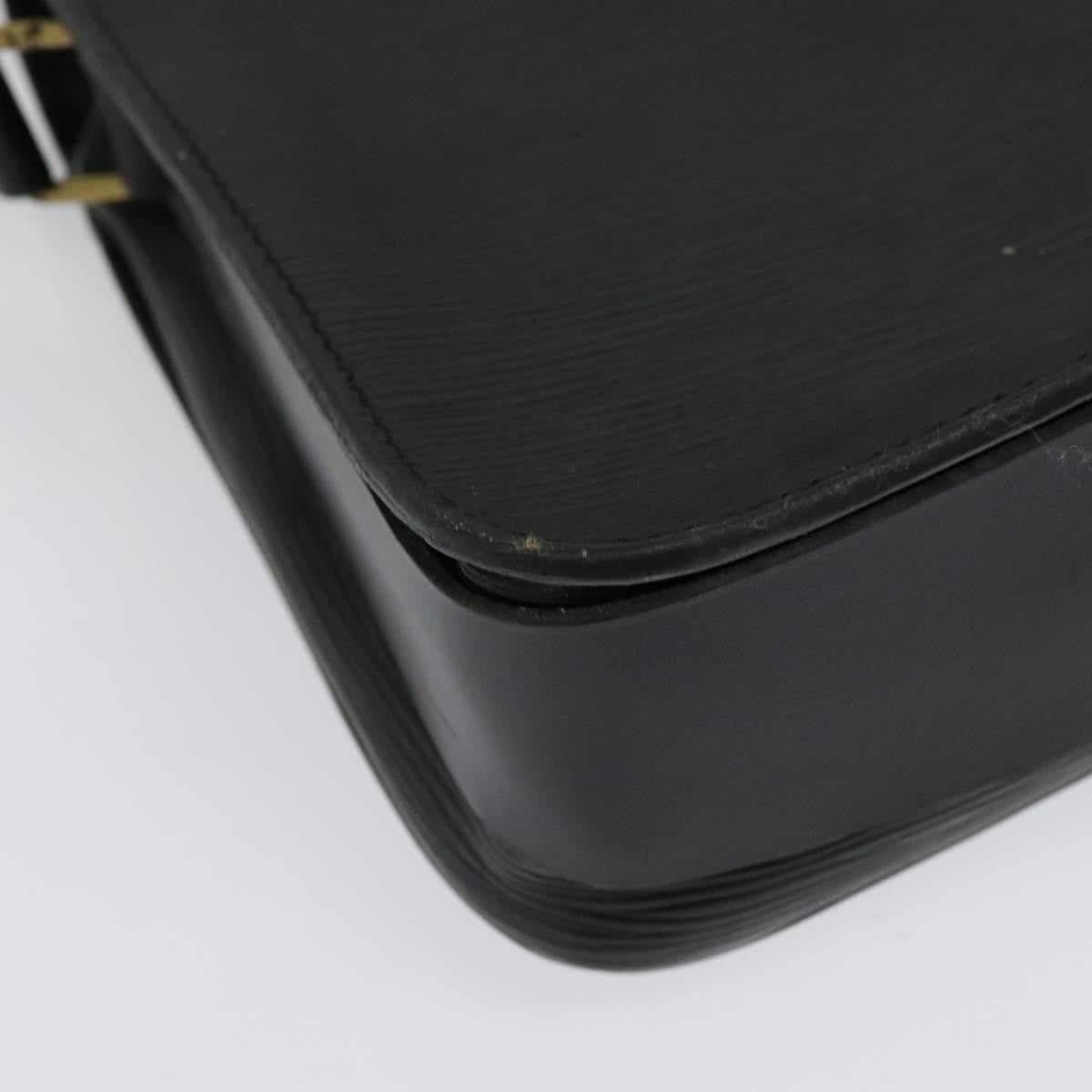 Louis Vuitton LOUIS VUITTON Epi Cartouchiere MM Shoulder Bag Black Noir M52242 LV Authentic BA4693