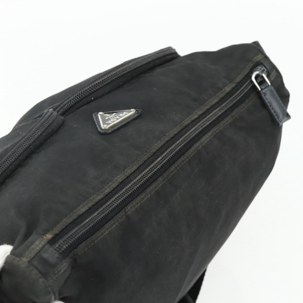 Prada PRADA Shoulder Bag Nylon Black Silver Authentic 175741