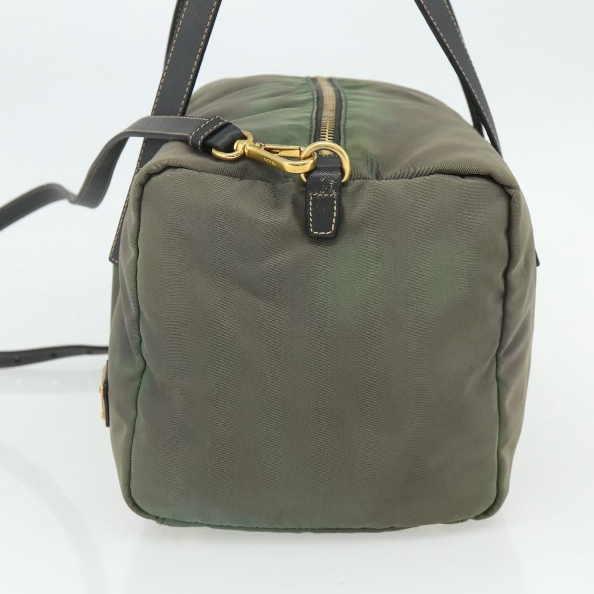 Prada PRADA Shoulder Bag Nylon 2way Green Gold Authentic 176782