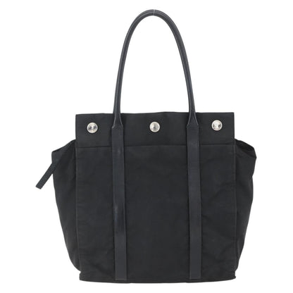 Prada PRADA Hand Bag Nylon Black Silver Authentic 153784